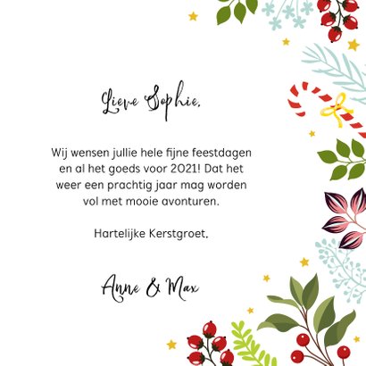 Kerstkaart zebra met kerstster 3