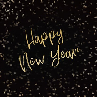 Kerstkaart zwart en goud voor 9 foto's - Een gouden kerst 2