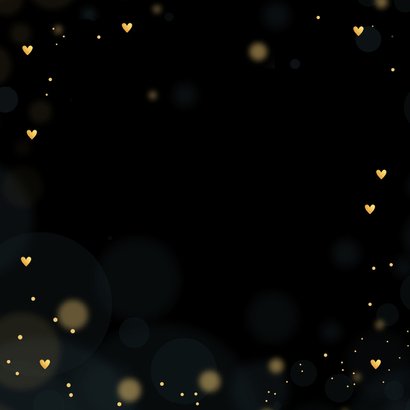 Kerstkaart zwart goudlook typografie Merry Christmas Achterkant