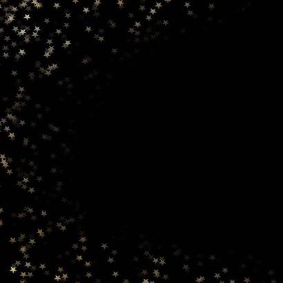 Kerstkaart zwart kerstster van goud - Een gouden kerst 2