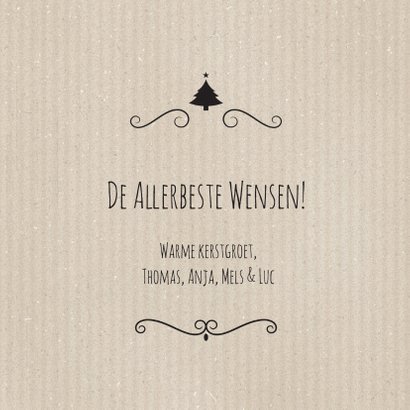 Kerstkaart zwart krijtbord ster 3