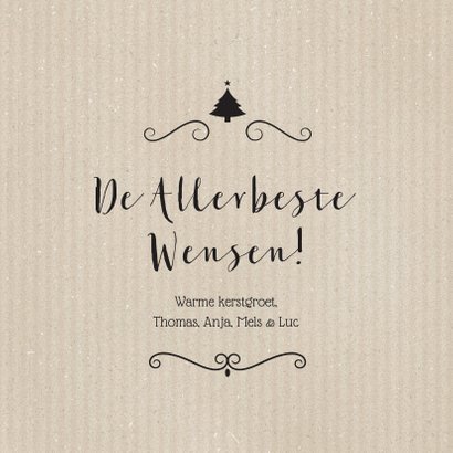 Kerstkaart zwart krijtbord ster 3