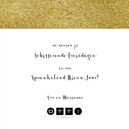 Kerstkaart zwart wit goud kerst ster goud 3
