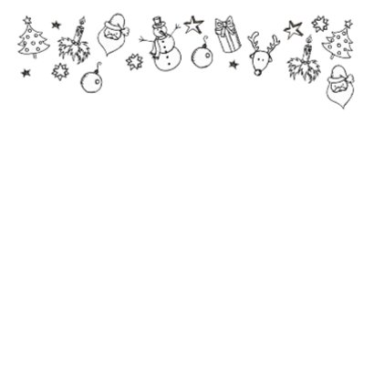 Kerstkaart zwartwit illustraties foto 2