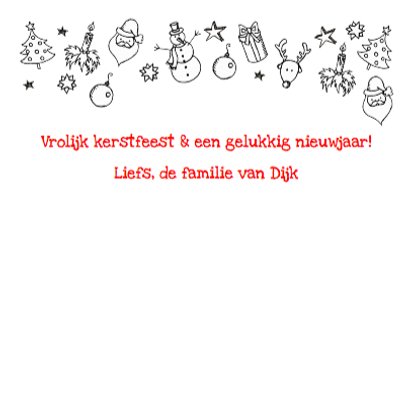 Kerstkaart zwartwit illustraties foto 3