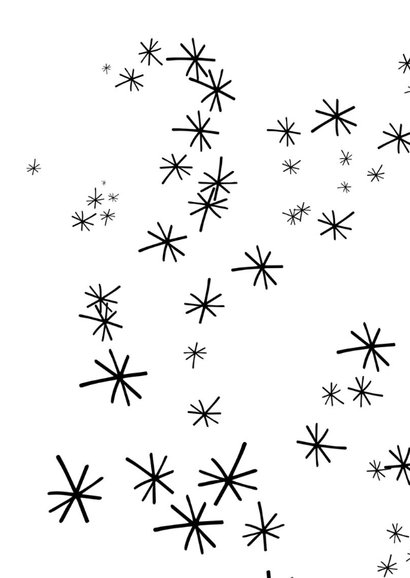 Kerstkaart zwartwit kerstbal zwart wit 2