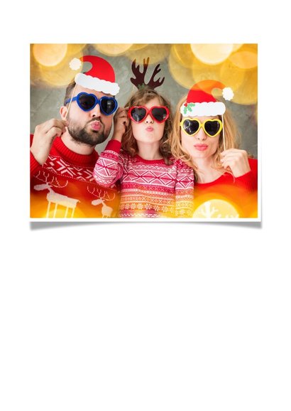 Kerstkaart zwartwit sneeuwpop SG 2
