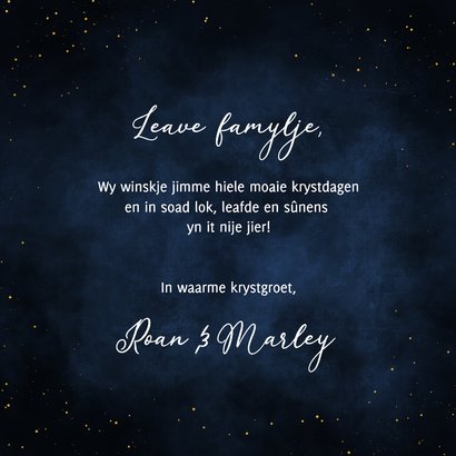 Kerstkaartje Friese tekst 2027 goud 3