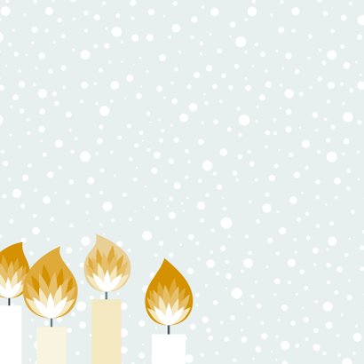 Kerstkaartje illustratieve kaarsjes 2