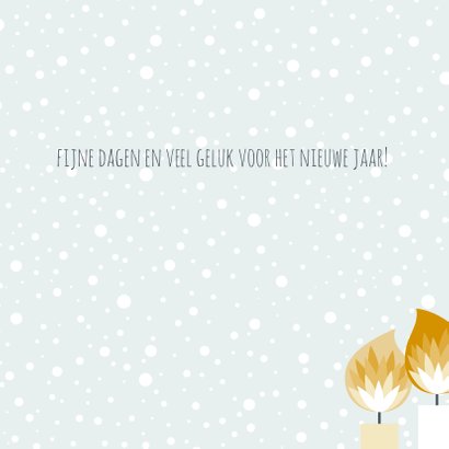 Kerstkaartje illustratieve kaarsjes 3