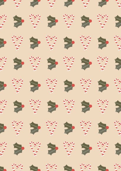 Kerstkaartje kerstkus door de brievenbus met patroontje 2