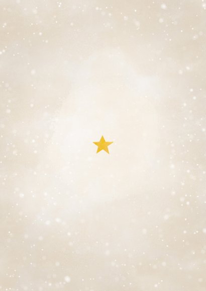 Kerstkaartje lichtpuntje handen met lichtgevende ster Achterkant