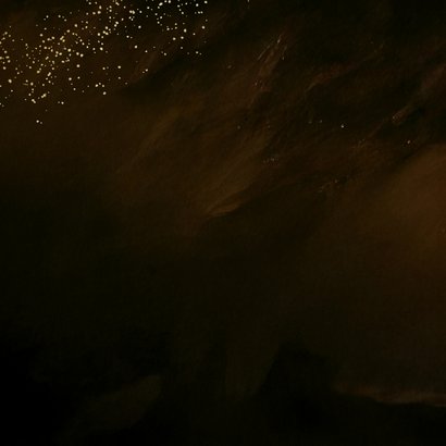 Kerstkaartje met fotocollage 14 kerstballen goud 2