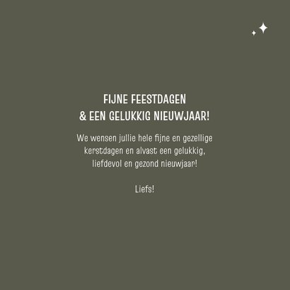 Kerstkaartje met groot 2027 in groentinten 3