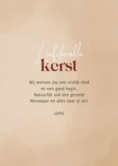 Kerstkaartje met takjes en hart met foto 3