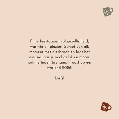 Kerstkaartje patroontje winterse accessoires illustratie 3