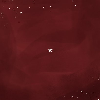 Kerstkaartje rood liefdevol nieuwjaar cliniclowns  Achterkant