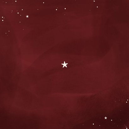 Kerstkaartje rood liefdevol nieuwjaar cliniclowns Achterkant