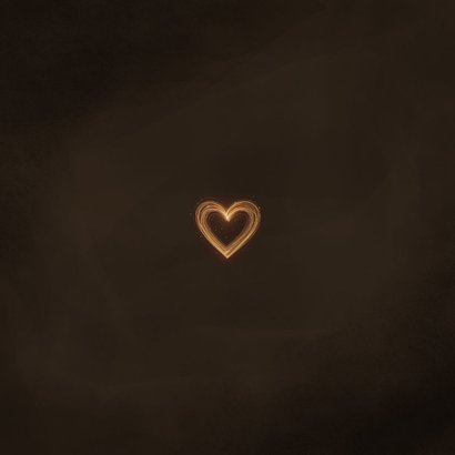 Kerstkaartje sprankelend hart liefdevolle kerst bruin Achterkant