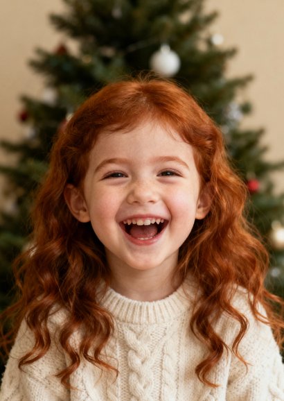 Kerstkaartje vier foto's gouden spetters merry christmas 2