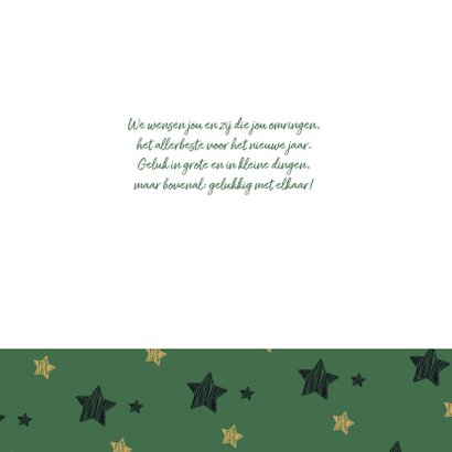 Kerstknuffel - groen met sterren 2