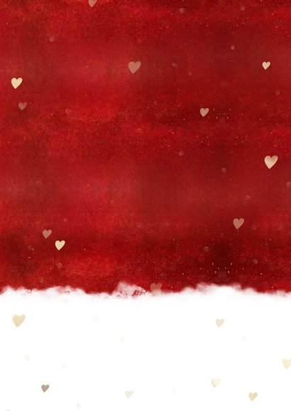 Kerstknuffel kerstkaart hart voor Corona ziekte of verdriet Achterkant