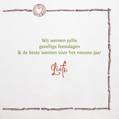 Kerstkrans met houten kader voor eigen foto 3