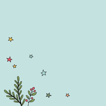 Kerstkus door de brievenbus en veel liefs - kerstkaart 2