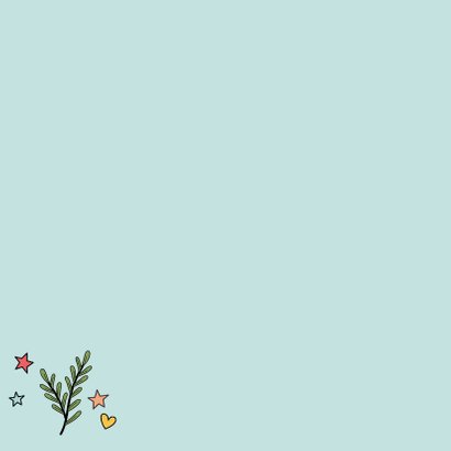 Kerstkus door de brievenbus en veel liefs - kerstkaart Achterkant