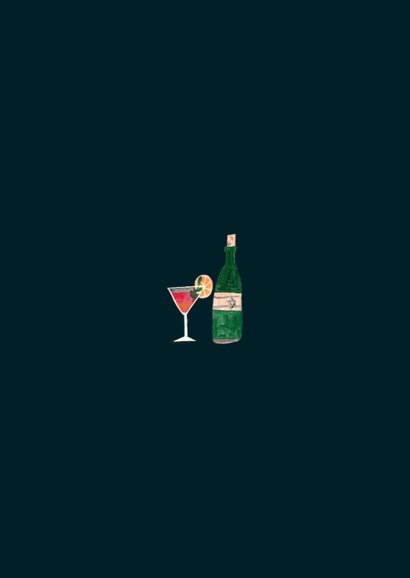 Kerstmenu doodle eten & drinken kerstfeest Achterkant