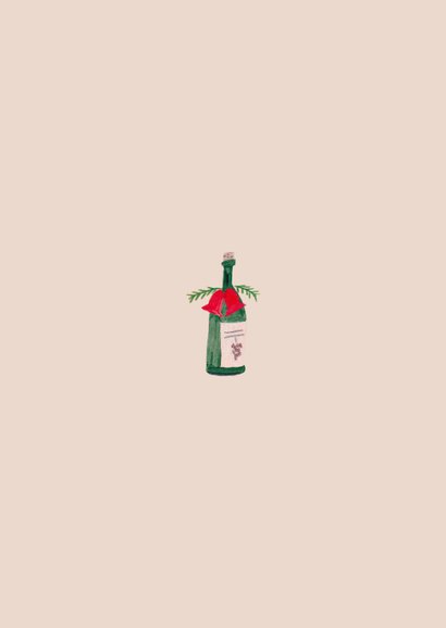 Kerstmenu kerst doodles illustratie eten en drinken Achterkant