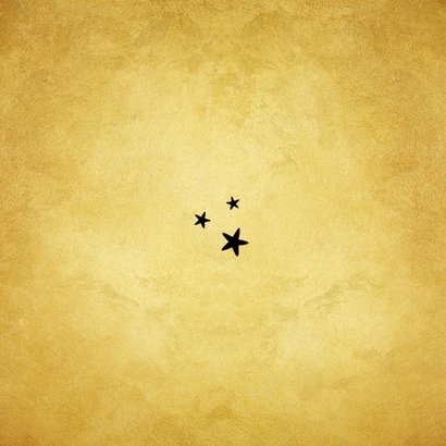 Kerstmis menukaart lampjes goud Achterkant