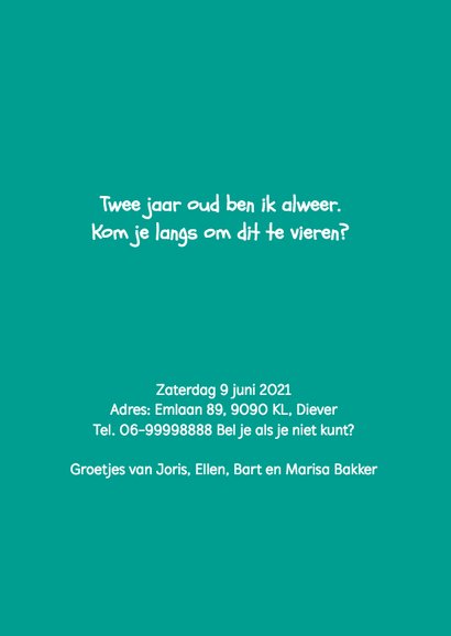 Kinderfeestje 2 jaar giraf - HR 3