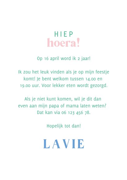 Kinderfeestje 3 jaar vrolijk met foto 3