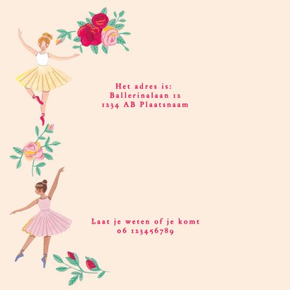 Kinderfeestje ballet ballerina en bloemen 2