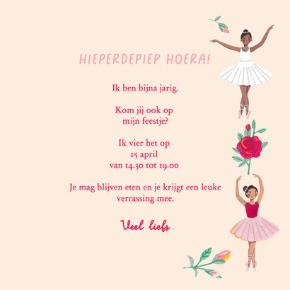 Kinderfeestje ballet ballerina en bloemen 3