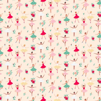 Kinderfeestje ballet ballerina en bloemen Achterkant