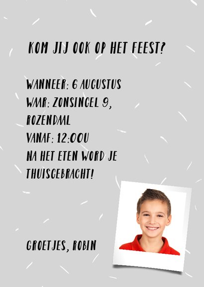 Kinderfeestje Beer zwart wit 3