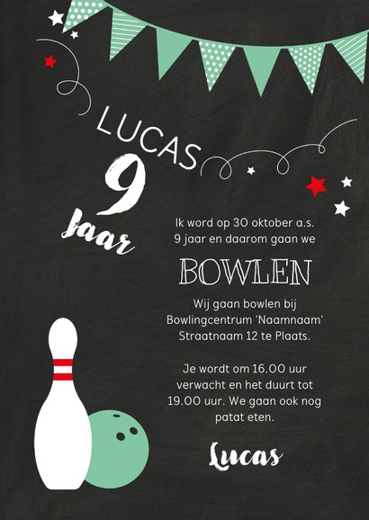 Kinderfeestje bowlen groene bal 3