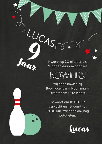 Kinderfeestje bowlen groene bal 3