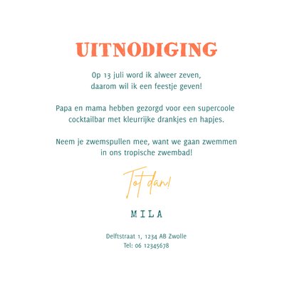 Kinderfeestje cocktail party tropisch drankjes ananas foto 3