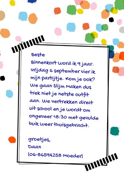 Kinderfeestje confetti eigen foto 3