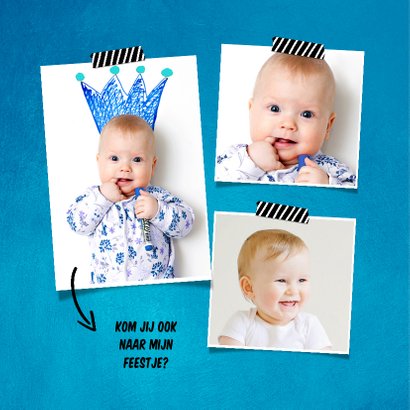 Kinderfeestje eerste verjaardag uitnodiging cake smash 2