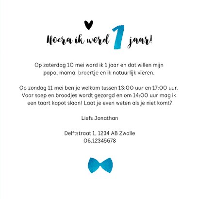 Kinderfeestje eerste verjaardag uitnodiging cake smash 3
