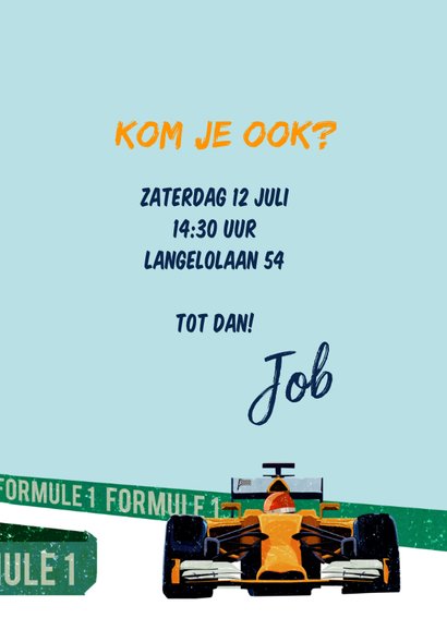 Kinderfeestje Formule 1 3