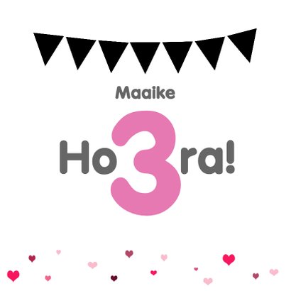 Kinderfeestje fotokaart en hartjes 2