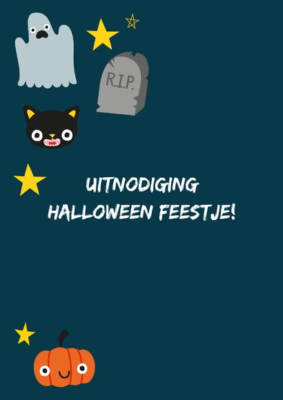 Kinderfeestje Halloween met vrolijke illustraties 2