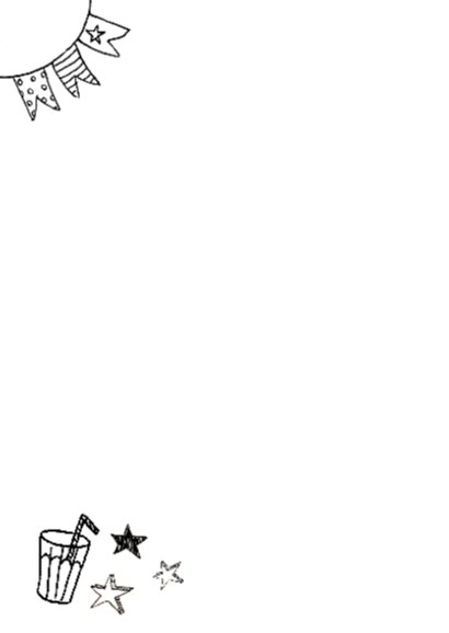 Kinderfeestje handlettering zwartwit 2
