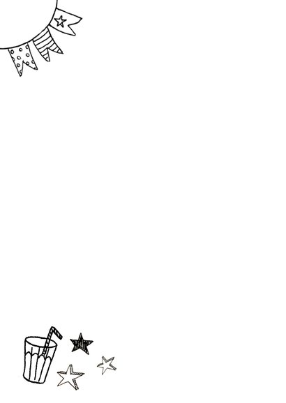 Kinderfeestje handlettering zwartwit 2
