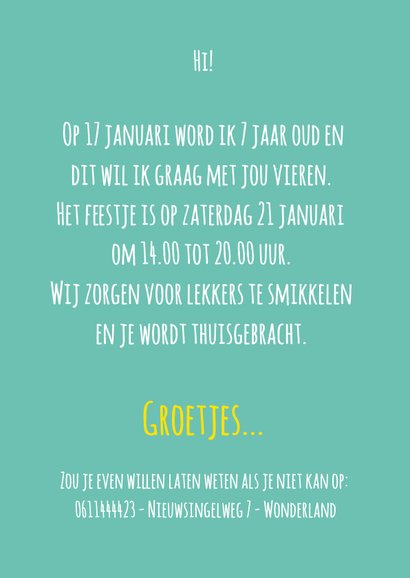 Kinderfeestje Ik hoop dat je naar mijn feestje toekan... 3